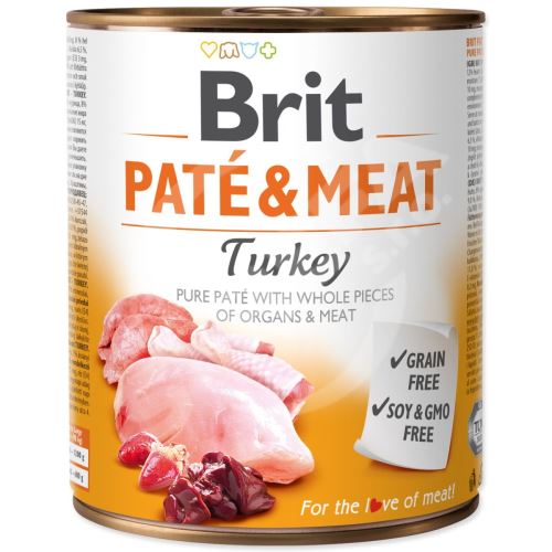 BRIT Paté & Meat Indyk 800 g