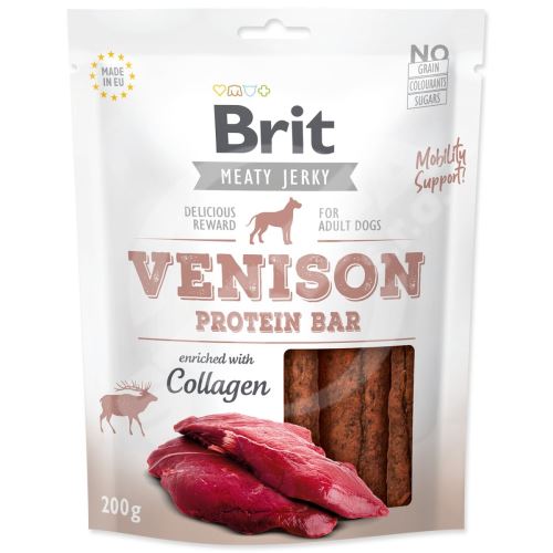 Brit Jerky Protein Bar Venison 200g