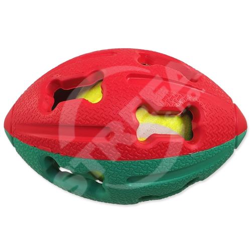 Piłka DOG FANTASY gumowa piłka tenisowa rugby mix kolorów 12,5 cm