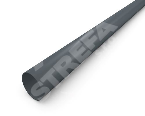 PREFA Aluminiowa rura spustowa Ø 120 mm, długość 3M, ciemnoszara P10 RAL 7043