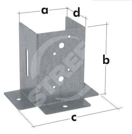 Stopa kolumny 70 PSP 70 DX, 71x152x151x2 ocynk ogniowy / opakowanie 1 szt.