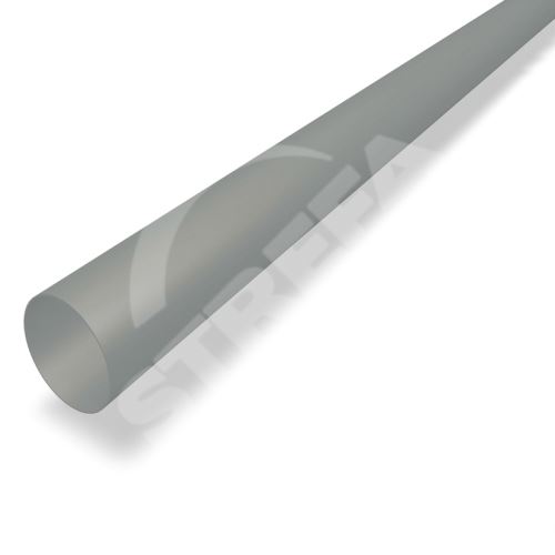 PREFA Aluminiowa rura spustowa Ø 100 mm, długość 3M, ocynk szary RAL 7030