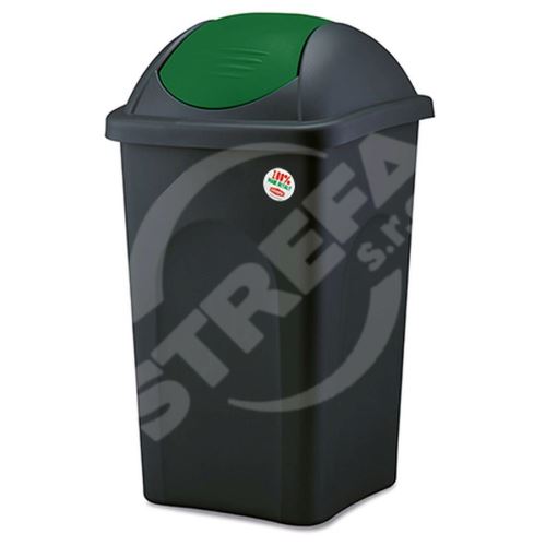 Dumpster MULTIPAT 60l, plastikowy, zielona pokrywa