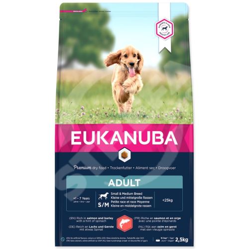 EUKANUBA Adult Small & Medium Breed Salmon 2,5 kg