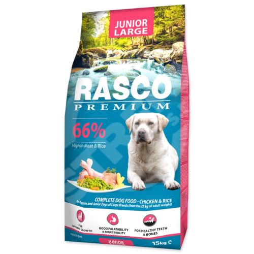 Rasco Premium Junior Large Kurczak z ryżem 15kg