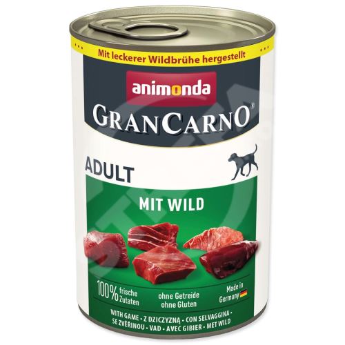 Animonda Gran Carno Adult w puszce z dziczyzną 400g