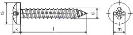 Śruba DIN 7981 C T25 4,8 x 25 ZB / opakowanie 1000 szt.